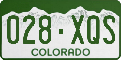 CO license plate 028XQS