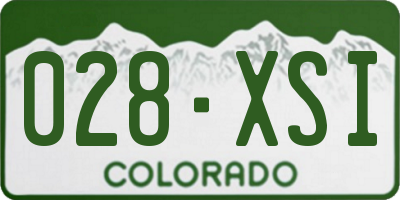 CO license plate 028XSI