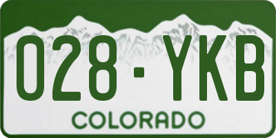 CO license plate 028YKB