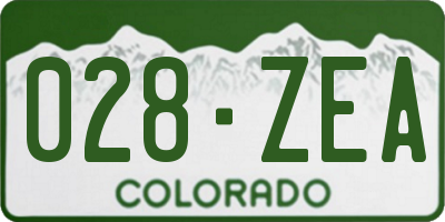 CO license plate 028ZEA