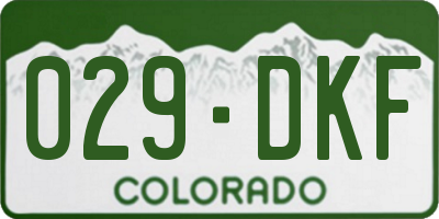 CO license plate 029DKF
