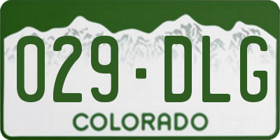 CO license plate 029DLG