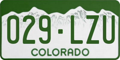 CO license plate 029LZU