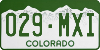 CO license plate 029MXI