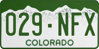 CO license plate 029NFX