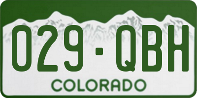 CO license plate 029QBH