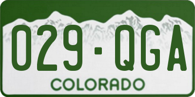 CO license plate 029QGA
