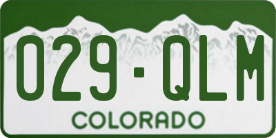 CO license plate 029QLM