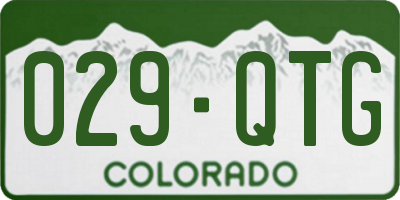CO license plate 029QTG