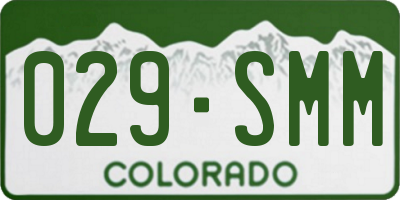 CO license plate 029SMM
