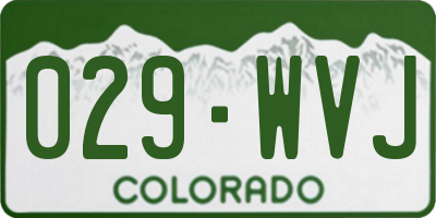 CO license plate 029WVJ