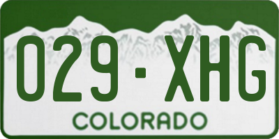 CO license plate 029XHG