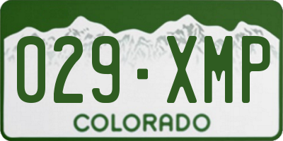 CO license plate 029XMP