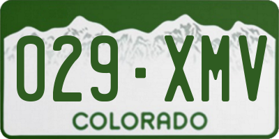 CO license plate 029XMV