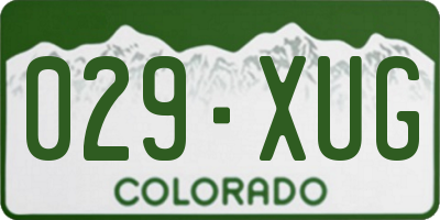 CO license plate 029XUG