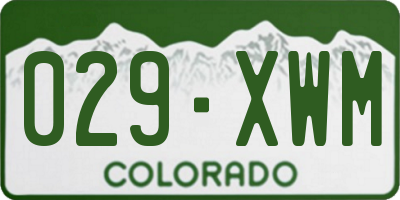 CO license plate 029XWM