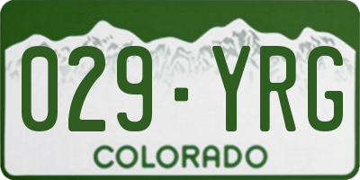 CO license plate 029YRG