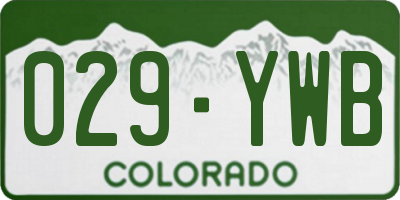 CO license plate 029YWB