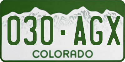 CO license plate 030AGX