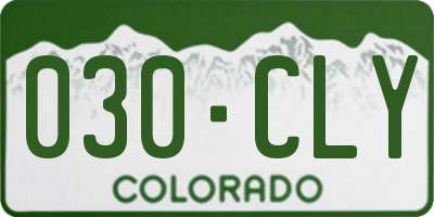 CO license plate 030CLY