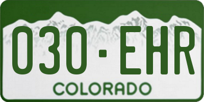 CO license plate 030EHR