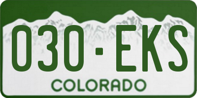CO license plate 030EKS