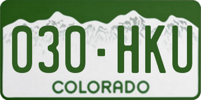 CO license plate 030HKU