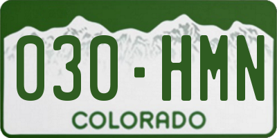 CO license plate 030HMN