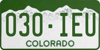 CO license plate 030IEU