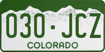 CO license plate 030JCZ