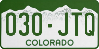 CO license plate 030JTQ