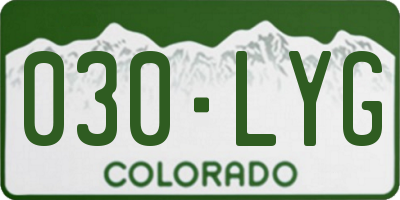 CO license plate 030LYG