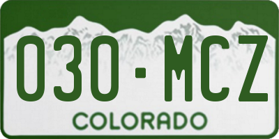 CO license plate 030MCZ