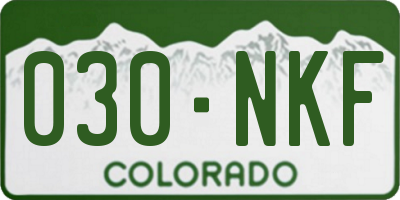CO license plate 030NKF