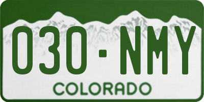 CO license plate 030NMY