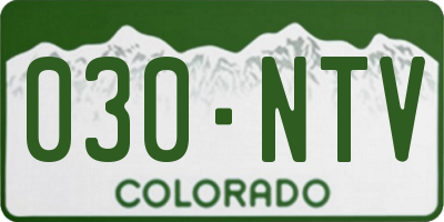 CO license plate 030NTV