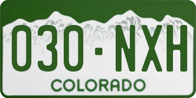 CO license plate 030NXH