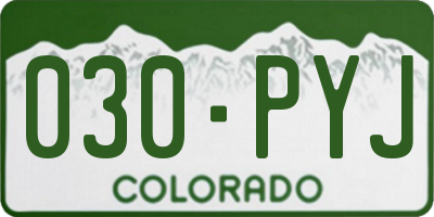 CO license plate 030PYJ