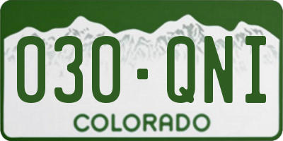 CO license plate 030QNI