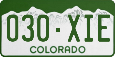 CO license plate 030XIE