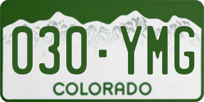 CO license plate 030YMG