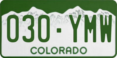 CO license plate 030YMW