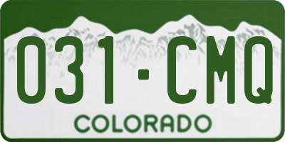 CO license plate 031CMQ