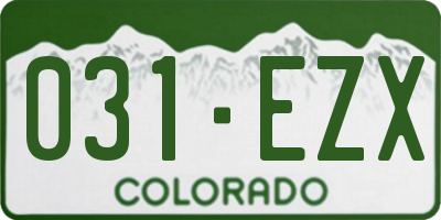 CO license plate 031EZX