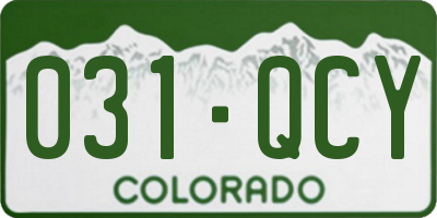 CO license plate 031QCY