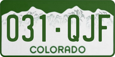 CO license plate 031QJF