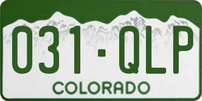 CO license plate 031QLP