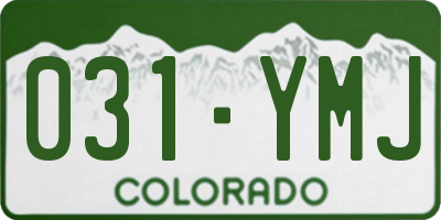 CO license plate 031YMJ