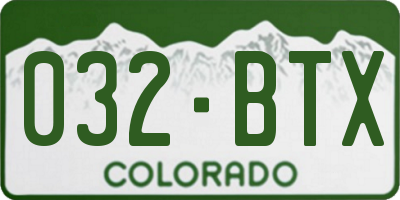 CO license plate 032BTX