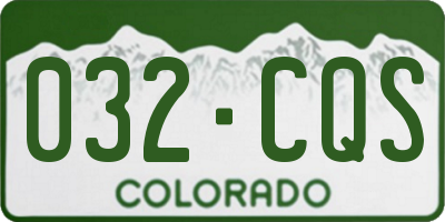 CO license plate 032CQS